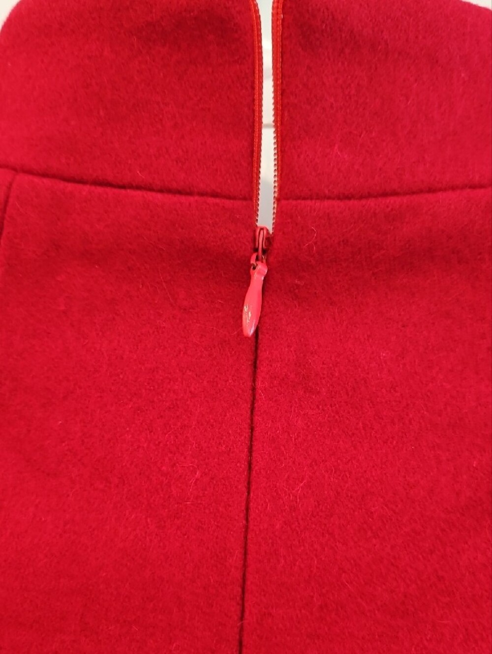 Red Women's Structured Ruffle-Front Jacket - Picture 6 of 9